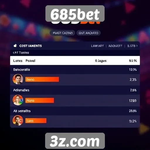 Estatísticas de jogo e desempenho no 685bet