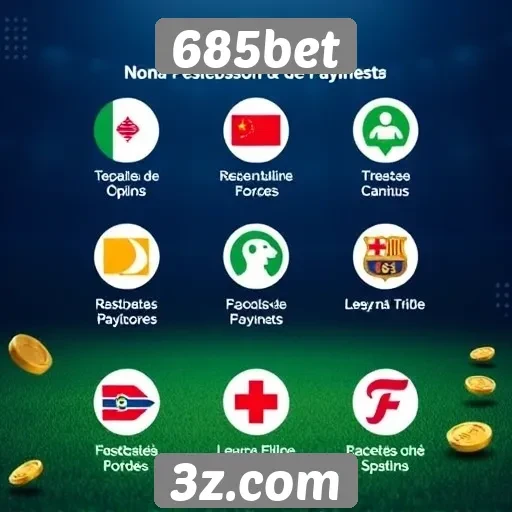 Recursos de pagamento disponíveis na 685bet